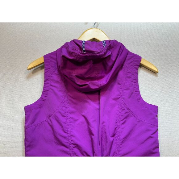 Eddie Bauer Womens Zip Up Hiking Cardigan Hooded Vest Size Small Purple Zip - Picture 10 of 11